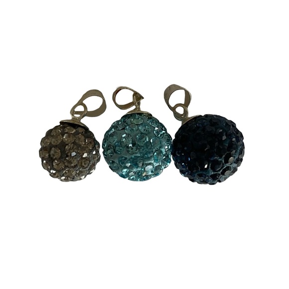 Unbranded Jewelry - Set of 3 Pendants | Aqua Blue, Navy Blue, Gray | Brand New